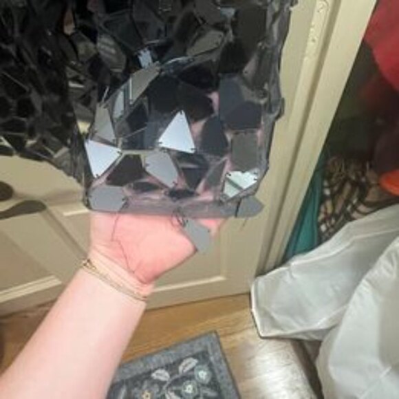 Sherri Hill Homecoming  Strapless Gunmetal Grey Cut Glass short dress size 8 - Picture 2 of 5